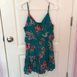 Blue Flower Romper
